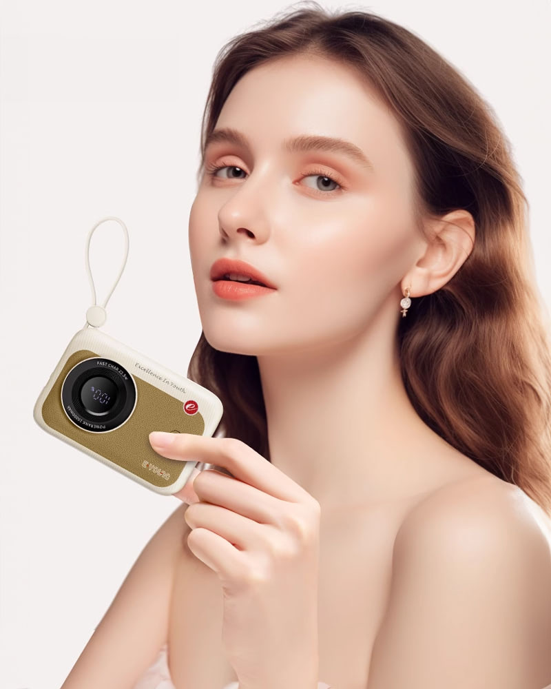 Cute Instant Camera Design Power Bank 10000mAh with Dual Fast Charging