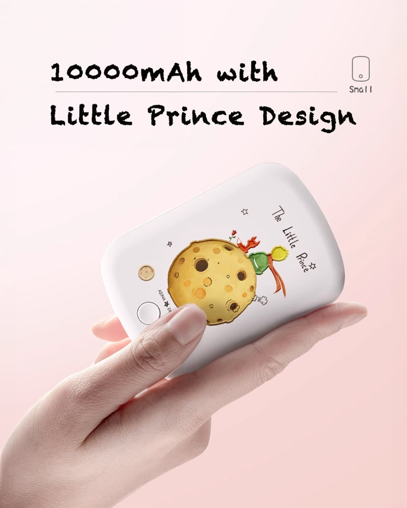 Cute Little Prince Power Bank – Fast Charging & Dual Cable