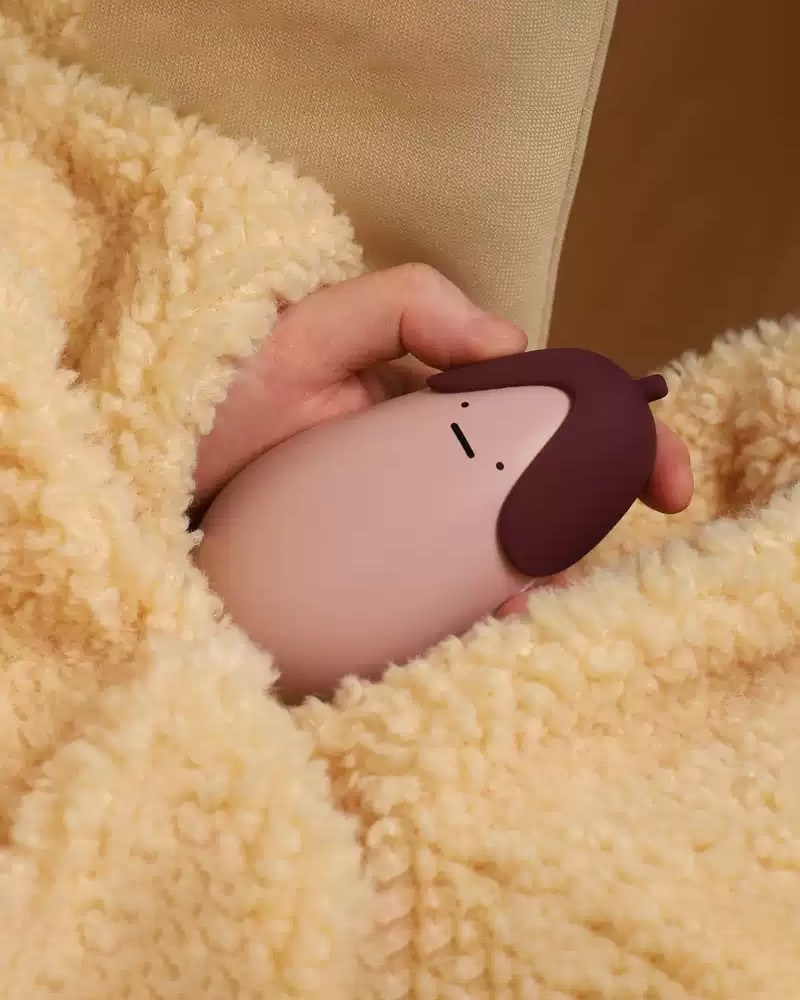 Cute USB Hand Warmer and Charger Mini Eggplant Style, Perfect for Gifts