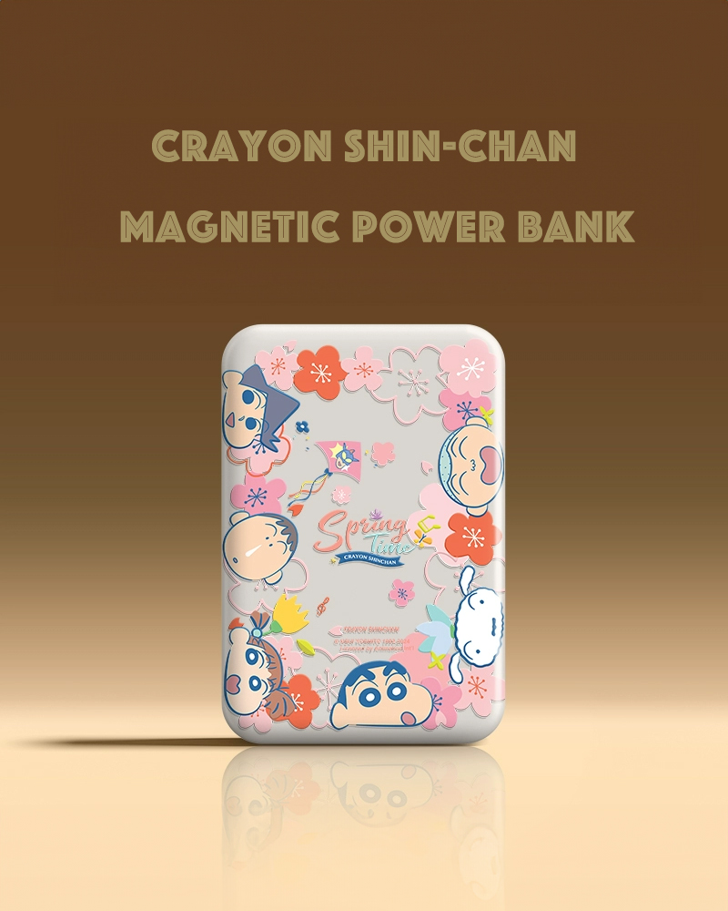 Magnetic Power Bank with Official Crayon Shin chan License Perfect for Travel