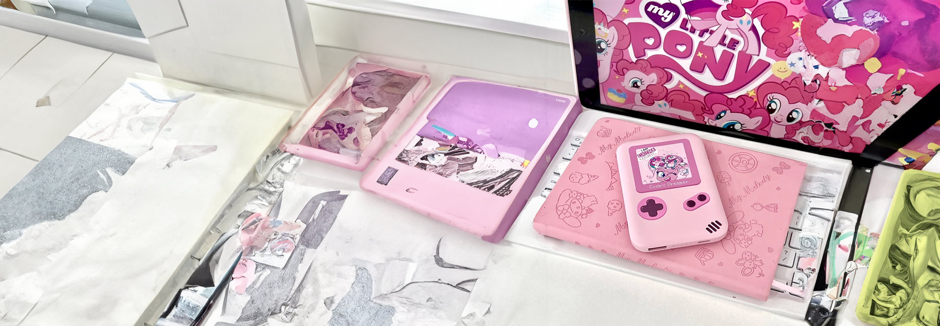 My Little Pony Portable Power Bank, Pink Handheld Game Console Design, Fast Charging