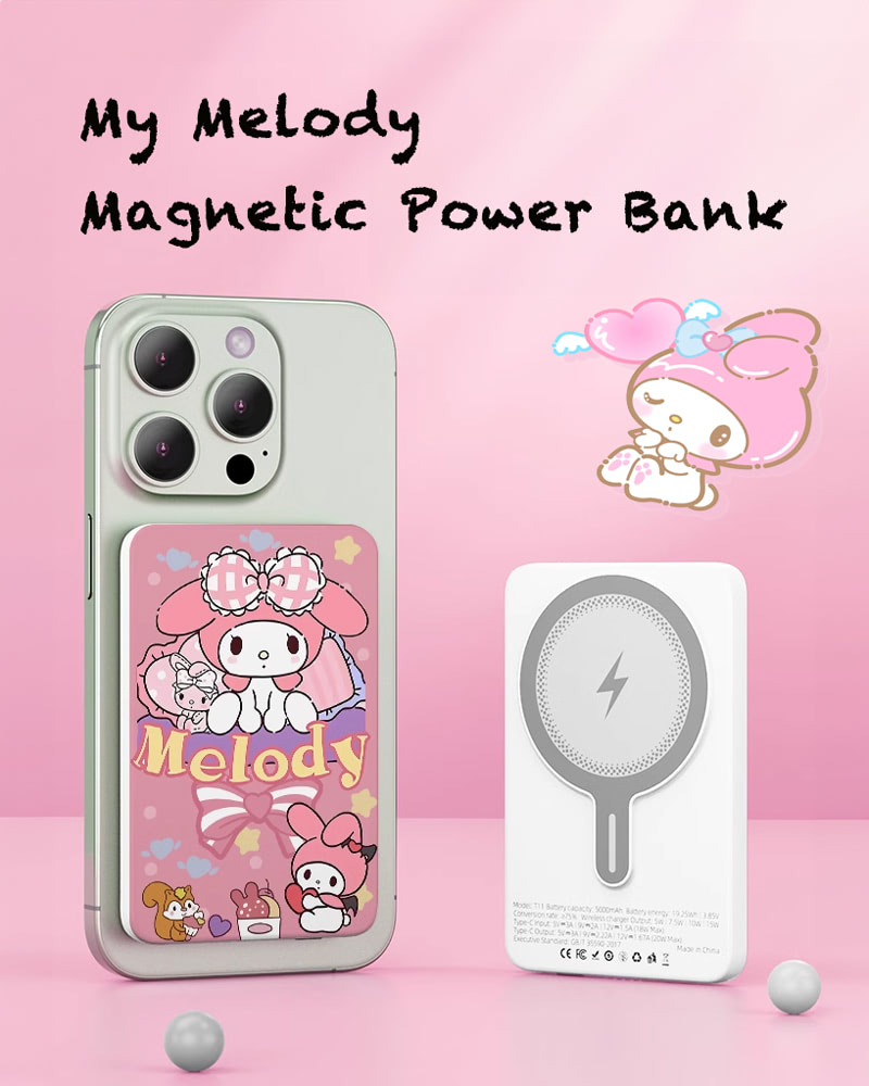 Sanrio My Melody Magnetic Power Bank – 10000mAh & 5000mAh Options