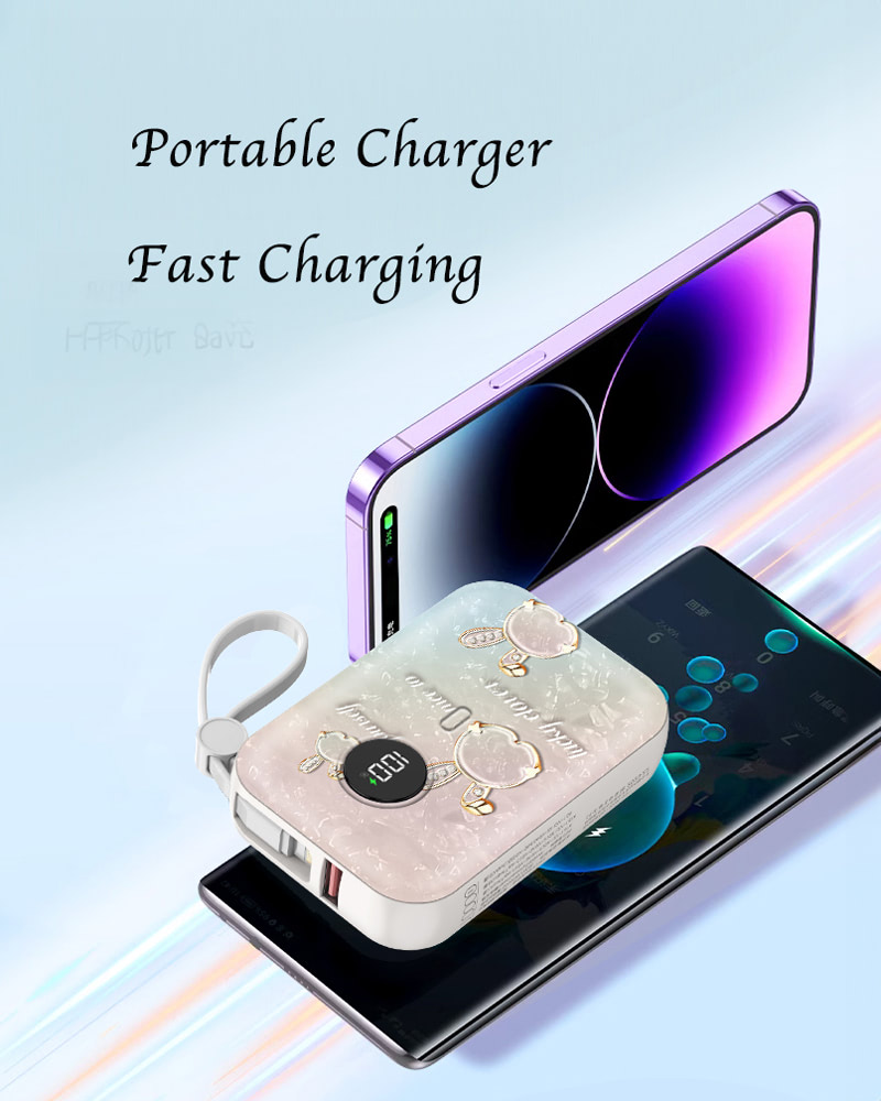 Ultra Portable Gradient Power Bank with Fast Charging Perfect for Her