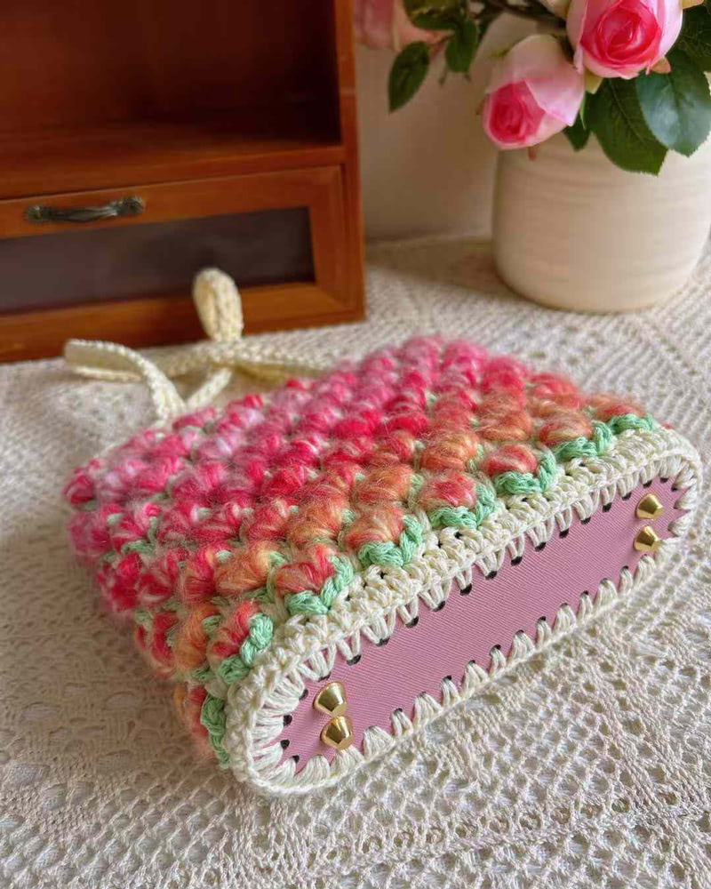 Crochet Tulip Tote Bag for Women