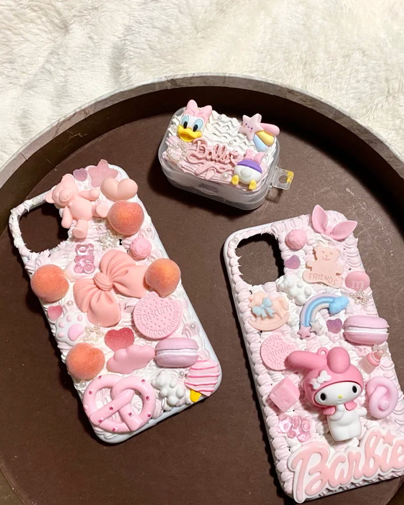 DIY Kawaii Cream Style Phone Case – Apple, Samsung, Xiaomi Compatible