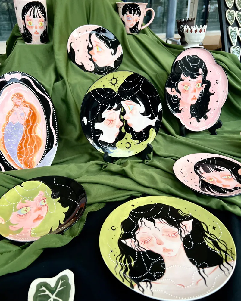 Handmade Mermaid Ceramic Set – Elegant and Artistic Dishware