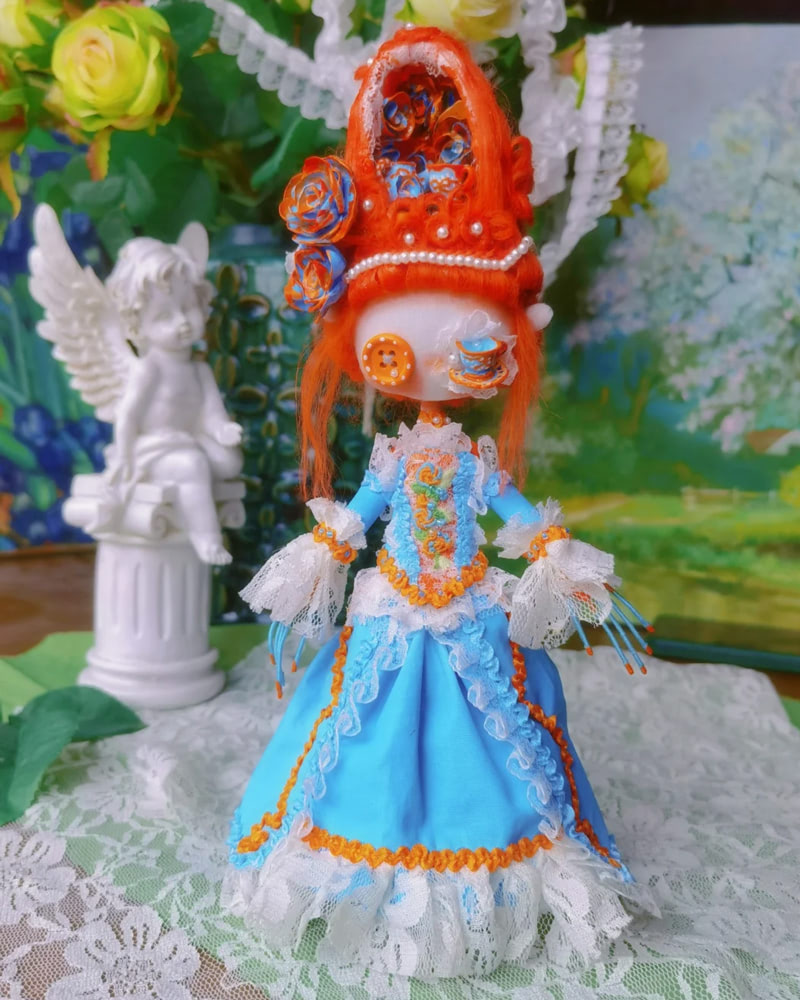 Handmade redheaded princess doll