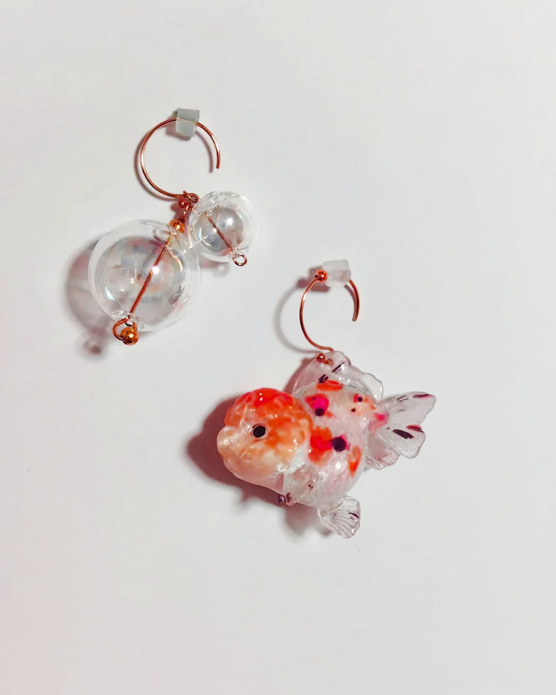 Personalized Resin Goldfish Ring 100% Realistic Miniatures