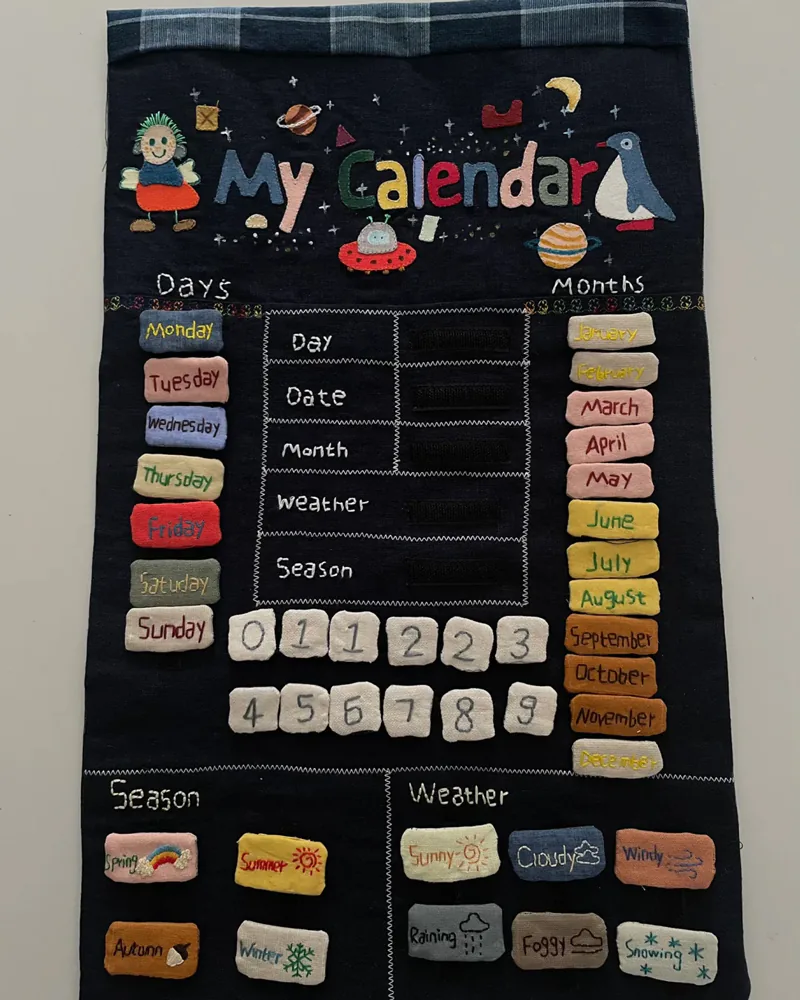 Fabric Craft Kids Calendar for Learning